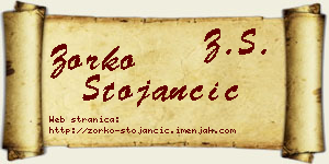 Zorko Stojančić vizit kartica